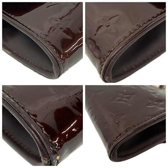 100% Authentic LOUIS VUITTON Sunset Boulevard M93542 Amarante Monogram Vernis - Picture 6 of 13